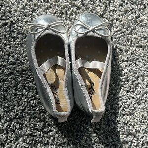 Baby girl silver color shoes